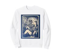 vertical East Asian Ukiyo-e Samurai Girl Japanese Sweatshirt