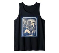 Vertical East Asian Ukiyo-e Samurai Girl Japanese Tank Top