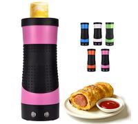 Vertical Egg Roll Cooker Multi-function Breakfast Sausage Egg Cooker Tubes Sausage Machine Nonstick Bottle-Shaped Automatic Omelette Maker Pink
