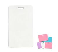 Vertical Erasable Badge Note, Mini Erasable Whiteboard for ID Badge, Ballpoint Pen Write & Alcohol Erasure for Teachers Students Office(White)