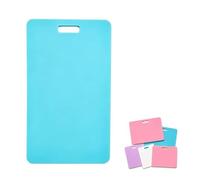 Vertical Erasable Badge Note, Mini Erasable Whiteboard for ID Badge, Ballpoint Pen Write & Alcohol Erasure for Teachers Students Office(Blue)