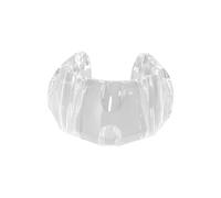 Vertical Faceted Clear Acrylic Wrist Cuff Bracelet | Diaphanus Luminary Handmade Statement Wrist Cuff | Sculptural Open-Ended Design | Satin Finish Light Reflective Jewelry