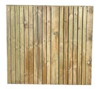 Vertical Featheredge Garden Timber Fence Panels | Tanalised Pressure Treated Security Closeboards | Weatherproof Privacy Fence Screening | Heavy Duty Outdoor Wood Panel (6, 6FT (L) X 3FT (H))