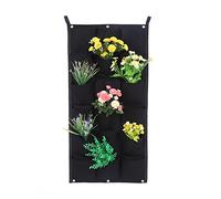 Vertical Felt Garden Planter, 18 Pocket Wall-Mounted Growing Container, Indoor Outdoor Balcony Plant Bag, 100 x 50cm