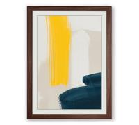 Vertical Fields Minimalist Framed Wall Art Print A1 (84.1×59.4cm) Walnut, Wall Decor for Living Room, Bedroom, Office & Home, Ready to Hang, Art Gift