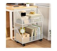 Vertical Filing Cabinet Desk Shelf Trolley Book Shelf with Pulley Multi Layered Office Storage Cabinet for Home Office Organization