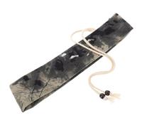 Vertical Flute Carrying Bag with Flannel Interior Cloth | Chinese Flute Pouch, Ink Wash Painting Design, Portable Storage for School Travel