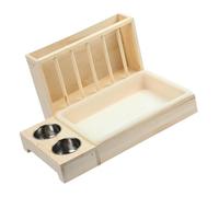 Vertical Food Feeder Rabbit Cage Contemporary Pet House Family Friendly Habitat with Removable Base Tray for Small Pets