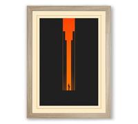 Vertical Form Minimalist Framed Wall Art Print A3 (42×29.7cm) Oak, Wall Decor for Living Room, Bedroom, Office & Home, Ready to Hang, Art Gift