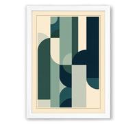 Vertical Forms Minimalist Framed Wall Art Print A1 (84.1×59.4cm) White, Wall Decor for Living Room, Bedroom, Office & Home, Ready to Hang, Art Gift