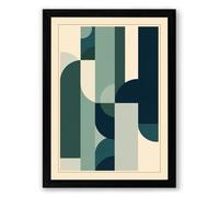 Vertical Forms Minimalist Framed Wall Art Print A2 (59.4×42cm) Black, Wall Decor for Living Room, Bedroom, Office & Home, Ready to Hang, Art Gift