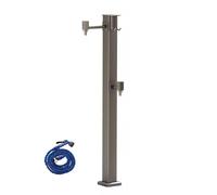 Vertical Garden Faucet Outdoor Stainless Steel Water Fountain Vintage Brass Tap Freestanding Hose Holder with Nozzle Durable and Stylish Watering Solution for Patios and Gardens