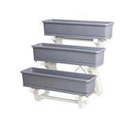 Vertical Garden Planter Box Hydroponics Growing System with Double Drainage Hole Design - Stackable for Vegetables, Fruits, and Flowers