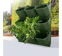 Vertical Garden Planter - Wall Mounted Planter Box for Indoor and Outdoor Gardening, Grow Herbs, Vegetables, and Flowers - 9 Holes for Versatile Planting