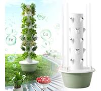 Vertical Garden Pots Indoor Kit - Hydroponic Planting System with 4 LED Lights for Growing Herbs and Vegetables, 5 Layers, Ideal for Houseplant Farming
