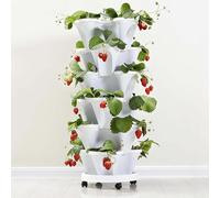 Vertical Garden Stackable Planter, 6 Tier Indoor Outdoor Plant Pots for Strawberries, Flowers, Herbs, Vegetables - Space-Saving Design for Gardening Enthusiasts