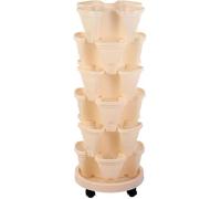 Vertical Garden Stackable Planter, 6 Tier Indoor Outdoor Plant Pots for Strawberries, Flowers, Herbs, Vegetables - Space-Saving Design for Gardening Enthusiasts
