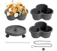 Vertical Garden Tower, 3-Tier Planter with Removable Wheels, Ideal for Growing Vegetables, Herbs, Strawberries, Indoor, Kitchen, Garden, Patio, Balcony Gardening Tools