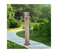 Vertical Garden Water Column Antifreeze Water Tap Square Decorative Fountain Hose Stand with Double Outlet Faucet Outdoor Hydrant