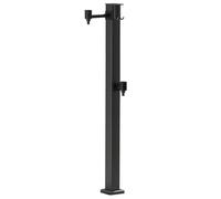 Vertical Garden Water Column Faucet - Tall 60CM Metal Tap Post Kit Floor Mounted Hose Stand & Shower Pillar for Outdoor Farm Irrigation & Car Washing with Spray Gun - Black