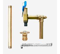 Vertical Garden Water Column with Double Faucet - Durable Copper Outdoor Faucet with Frost-Proof Design for Efficient Watering in Courtyards and Gardens