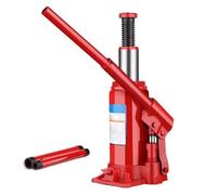 Vertical Hand-operated Jack, Welded Hydraulic Jack for Heavy-duty Vehicles, with Pump Handle, Pickup Trucks, and Trucks, Red(12t)