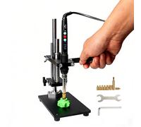 Vertical Heat Press Machine for Heat Set Inserts, Soldering Iron Insert Tool for Plastic and 3D Printed Parts, Includes M2/M2.5/M3/M4/M5/M6/M8 Tips