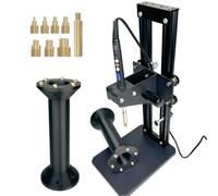 Vertical Heat Press Machine-Heat Set Insert Tool (Insertion Height 210mm) with Heat Set Tips M2-M8 add Brass Metric Knurled Nuts for Threaded Inserts for Plastic and 3D Printing Components