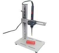Vertical Heat Pressing Machine 90W, Heat Set Insert Tool with M2-M8 Tips, Adjustable Aluminium Stand & Soldering Iron for 3D Printing & Plastic Parts Assembly L