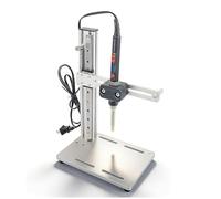 Vertical Heat Pressing Machine, Manual Hot Melt Nut Inserter, with Heat Set Tips M2-M8, Multi-Directional Adjustment, for Plastic and 3D Printing Components(S)