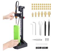 Vertical Heat Set Insert Press Tool | 90W Soldering Iron, 30 Brass Threaded Inserts (M3/M4/M5/M6/M8) & Heat-Set Tip | Compatible with PLA, ABS, PETG | for 3D Printed Components DIY Plastic Parts