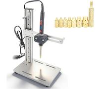 Vertical Heat Set Insert Press Tool, 90W Soldering Iron, M2-M8 Tips, Adjustable Height, for Plastic & 3D Printing Inserts