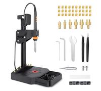 Vertical Heat Set Insert Tool, Mintion Thread Insert Press Machine, Melting Tool Thread Inserts, Melting Aid 90 W Soldering Iron, 30 Pieces Thread Insert M3, M2-M8 Soldering Tips, 3D Printer Tools