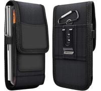 Vertical Hip Belt Bag Suitable for ZTE Nubia Z80 Ultra, Belt Bag with Snap Hook, Clip and Loop, Side Horizontal Protective Case, Black
