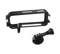 Vertical/Horizontal Extended Cold Shoe Frame for Insta360 X4 AIR - Dual Cold Shoe Mount, Silicone Protective Camera Extension Frame with Precise Cutouts, 13.6(Horizontal-Black)