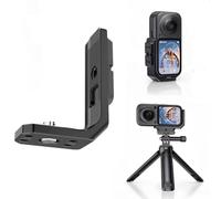 Vertical-Horizontal Mount for Insta360 X6, Aluminum Horizontal Shooting L-Bracket Stand Holder with 1/4" Screw Hole Action Camera Accessories, Compatible with Magnetic Quick Release Base