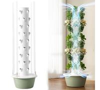 Vertical Hydroponic Grow Tower for Fruits and Vegetables, Aeroponic System with Light, Home Gardening Kit
