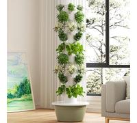 Vertical Hydroponic Grow Tower,Indoor Hydroponics Tower Garden System, Vertical Growing Kit for 20-36 Plants, Pump-Driven Germination Setup, Perfect for Gardening Enthusiasts, 20 Pods Inclu