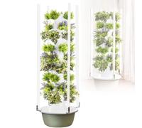 Vertical Hydroponic Grow Tower,Vertical Hydroponic Garden Tower System - Indoor/Outdoor Grow Kit with 30L Tank, 20-36 Holes for Soilless Aeroponic Cultivation, 20 Pods for Home Gardening