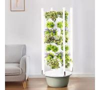 Vertical Hydroponic Tower Grow System with 96W Adjustable LED Grow Light