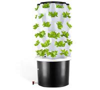 Vertical Hydroponics Tower System with Water Tank & Pump, Aeroponics Kit for Growing Herbs, Fruits, Vegetables Indoors or Outdoors