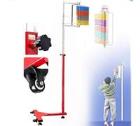 Vertical Jump Tester Adjustable for Schools - Metal Jump Measurement Tool with Colorful Vane, Reset Draw Cord & Moving Wheel, Height 1.4-3M, Perfect for Gym Training