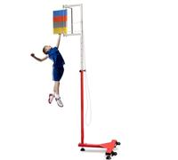 Vertical Jump Tester Vertical Jump Gauge, Floorstanding Sports Vertical Jump Bar, Height-Adjustable Training Device with Colourful Flag and Stable Base, 1.7-3.2 m