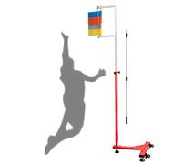 Vertical Jump Tester Vertical Jump Training Equipment, Adjustable Height High Jump Tester with Reset Pole & Casters, Floor Standing Volleyball Trainer for Gym, Schools, Home - Ideal for Adul
