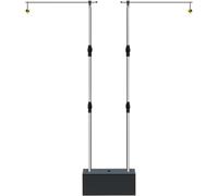 Vertical jump tester with height-adjustable pole, weight at the bottom, and jump test stand (Double-130cm-330cm)