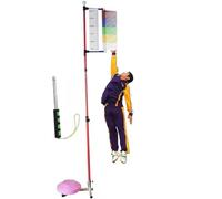Vertical Jump Tester with Stable Base, 4.3-11.8ft Floor Standing High Jump Training Equipment, Colorful Vane for Measurement