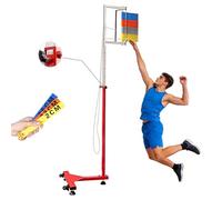 Vertical Jump Trainer, 4.5-9.2ft Adjustable Height Floor-Standing Tester, Easy Install, Pull Cord Reset, Jump Pole for Home Gym Training