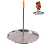 Vertical Kebab Skewer Stand,BBQ Vertical Skewer,Chicken Rack Roaster,Stainless Steel Barbecue Spit Ske/wer Grill,Ver/Tical Grilling Rack Meat Spit, for Broiler, Medium Chicken, Steak, Kebab, Shawarma
