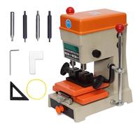 Vertical Key Cutting Machine with Drill Bits for Precise Grooving and Drilling, Ideal for Locksmiths and Key Duplication