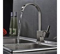 Vertical Kitchen Faucet, Single Hole Kitchen Sink, Water Faucet, Cold Water Mixer, Square Single Handle Can Be Rotated.
